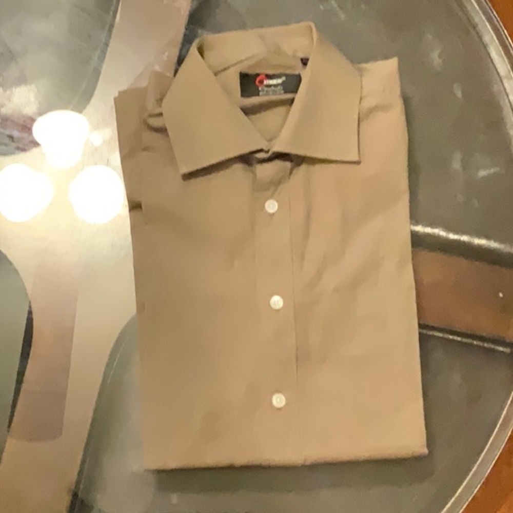 Brown Button up Shirt collared